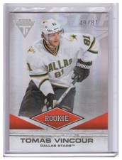 Tomas Vincour 2011-12 Panini Titanium (True) Rooke Card #105 /81