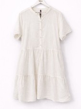 Tommy Hilfiger White Cotton Shirt Dress Popover Midi Size XXL Minimal Neutral