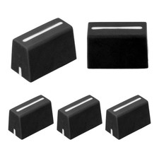 Universal Fader Knobs Black Mixer Fader Caps Rubber for DJ Console 5 Pack