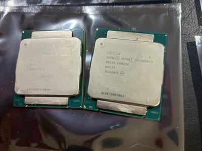 Lot of (2) Intel Xeon E5-2660 v3 2.6GHz 10 Core 25MB  LGA 2011-3 __ SR1XR