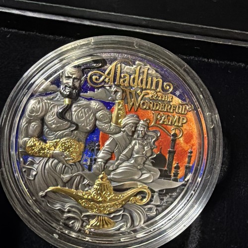 Aladdin & the Wonderful Lamp 2 Oz Silver Coin 5 Dollars Niue 2025 Ag999