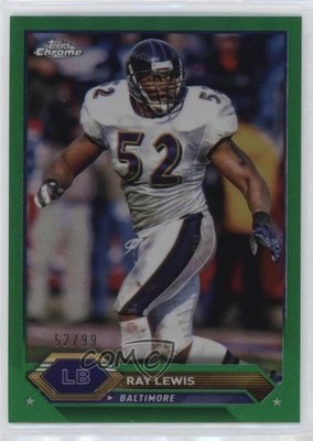 2023 Topps Composite Topps Chrome Green Refractor 52/99 Ray Lewis #20 HOF 16wc