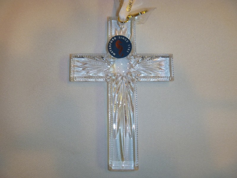 Waterford Crystal 2021 Annual Cross Ornament, NIB, Clear, Handmade, 1059686