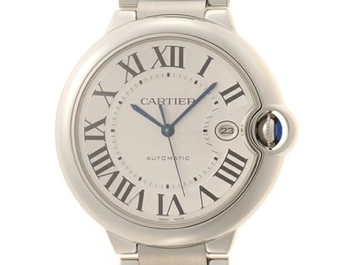 Cartier Ballon Bleu LM W69012Z4 Stainless Steel 42mm Silver Dial Men's #DW1106