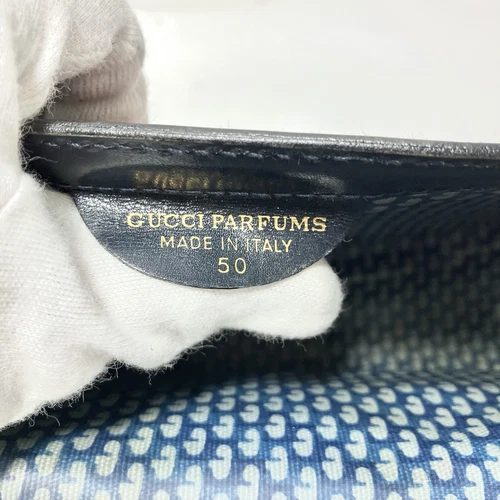 Auténtico bolso clutch GUCCI línea jerez gamuza azul marino - Imagen 6 de 24
