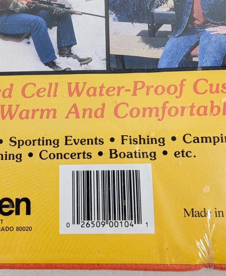 Cojín de asiento de espuma térmica Allen naranja brillante caza camping estadio pesca en hielo Foto 2 de 3