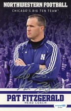 Pat Fitzgerald AUTOGRAPH Signed Northwestern Wildcats Coach 5.5x8.5 Photo ACOA