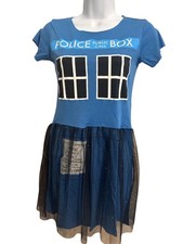 Doctor Who Tardis Women's Ballerina Dress Costume Small Halloween Cosplay