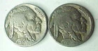 Two circulated 1935-P Buffalo nickels-acceptable shape for the age-LQQK!