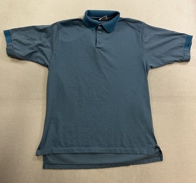 Vintage 90s TaylorMade Men's Size Medium Blue Golf Polo Made In