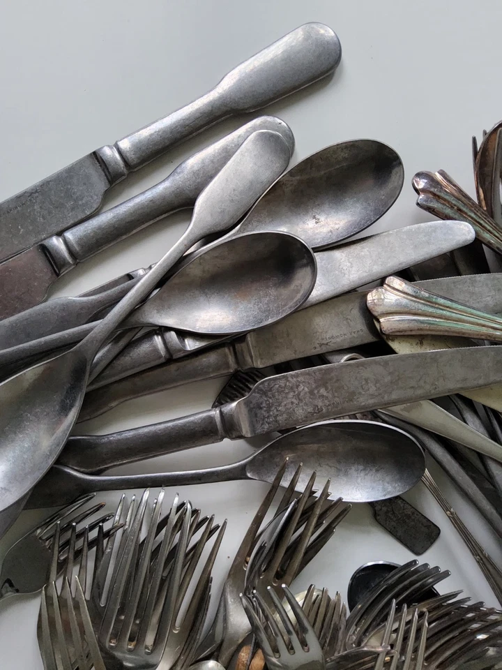 Cutlery Joblot Antique Stainless Steel EPNS 6.2KG - Image 2 of 4