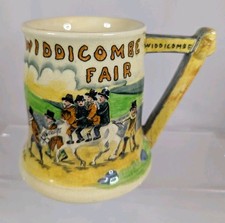 Crown Devon Fieldings Musical Tankard "Widdicombe Fair" 1930s Music Box Vintage