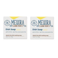 Meliora Cleaning Products Dish Soap Bar Lemon 7 oz ( 199g ) Pack of 2
