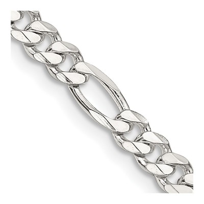 Sterling Silber 4,5 mm Figarokette Halskette