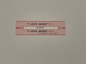Jukebox Title Strip O’Jays I Love Music