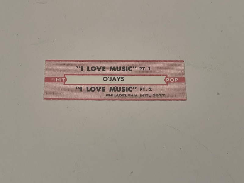 Jukebox Title Strip O’Jays I Love Music