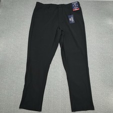 Chaps Mens 5-Pocket Performance Pants Straight Tapered Fit Size 36X30 Black