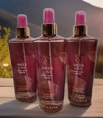 3 Pcs Set Victoria's Secret Sheer Love Fragrance Mist Body Spray Splash 3x Lot 