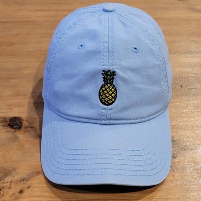 Pineapple Logo Hat Cap Strap Back Blue Embroidered One Size Adjustable Cotton