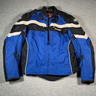 Cortech Jacket Mens 2XL Blue Black GX Sport Motorcycle Riding Armor Protective
