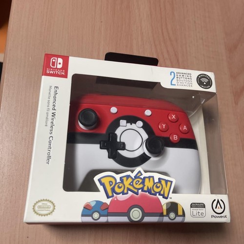 PowerA Enhanced Wireless Controller Nintendo Switch Pokémon Poké Ball New Sealed - Afbeelding 2 van 8