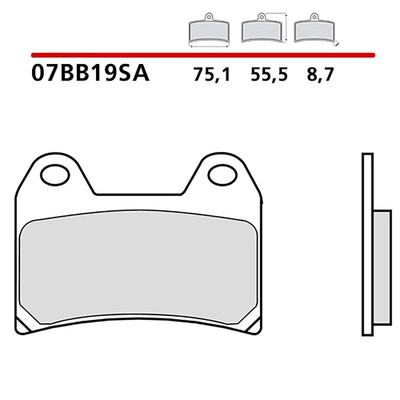 BREMBO VORDERRADBREMSBELAGE-KIT FUR MOTO GUZZI CALIFORNIA BLACK EAGLE 09-11-07BB