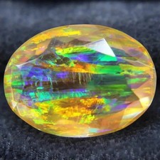 Fire Colors Opal Natural Oval Cut Doublet 18 Ct EGL Certified Loose Gemstones