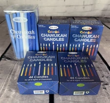 4 Boxes Chanukah Candles 44 Color 3.75" + Box 45 White Blue 5.25" Rite Lite (X05