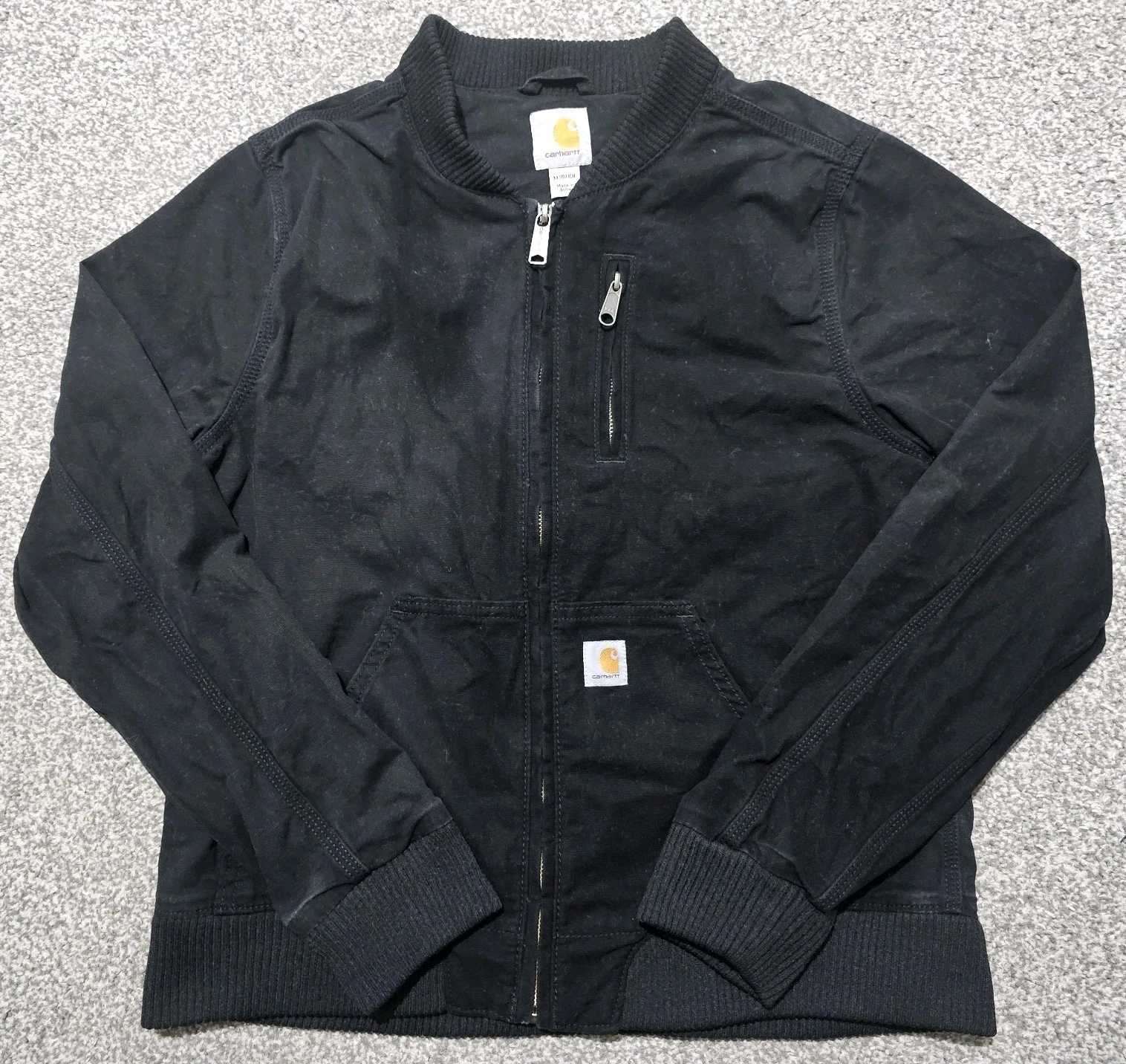 Carhartt Rugged Flex Canvas Bomber Jacket youth Size Medium 8 / 10 Years (F)