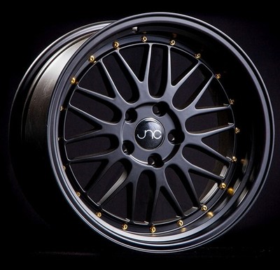 JNC Wheels Rim JNC005 Black Gold Rivets 19x9.5 5x114.3 ET35