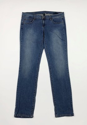 Benetton Damen Jeans gebraucht W38 Gr 52 Skinny Denim Stretch eng anliegend blau T6865