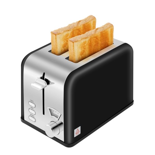 2 Slice Stainless Steel Toaster with Extra Wide Slot & Removable Crumb Tray, ...