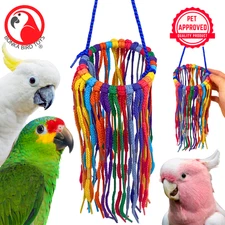Bonka Bird Toys 51213 Large Aglet Heaven Chew Tug Pull Preen Parrot Cage Toy Pet