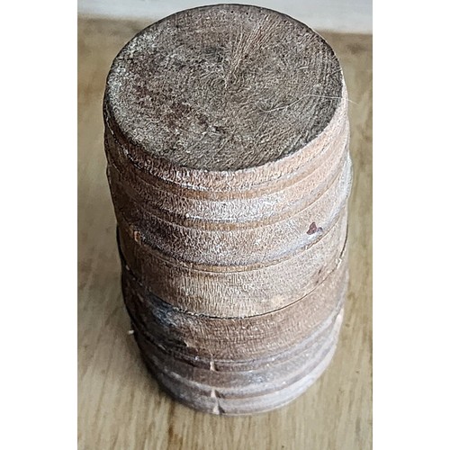 Antica panca a botte in legno naturale fatta a mano tornita rustica 3 pollici - Foto 10 di 10