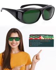 Red Light Therapy Glasses, Superior Eye Protection for Infrared  LED Light S...