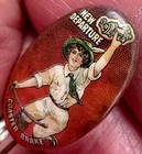 antique NEW DEPARTURE stick pin COASTER BRAKE advertising BICYCLE pinback WOMAN