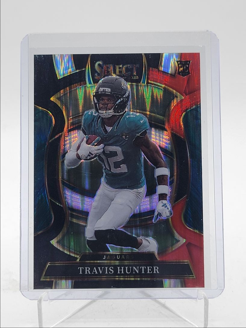 TRAVIS HUNTER 2025 SELECT CONCOURSE ROOKIE RED BLACK SHOCK RC Q4600