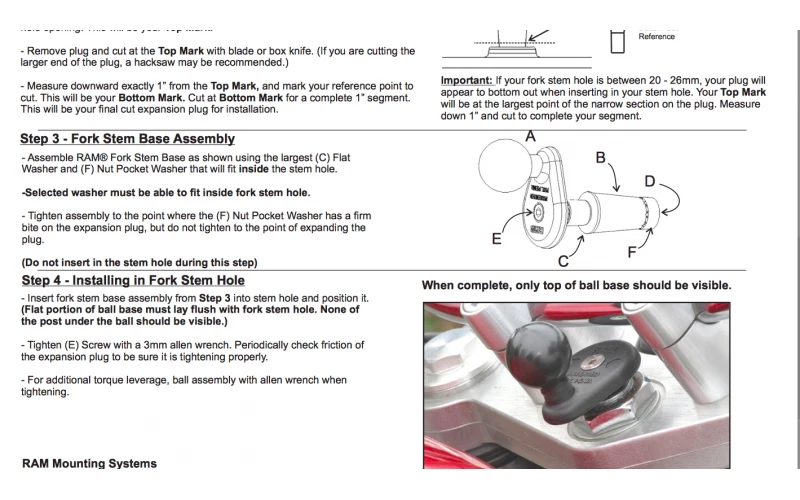 RAM-B-176-A-UN7U Montaje de vástago de horquilla RAM con brazo corto y base X-Grip® para celular/iPhone Foto 3 de 4