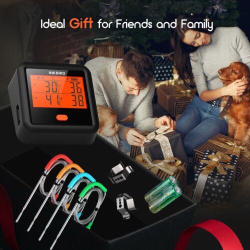 Digital Fleischthermometer Bluetooth BBQ Grillthermometer Ofen 4 Probe Smoker CF - Bild 10 von 10