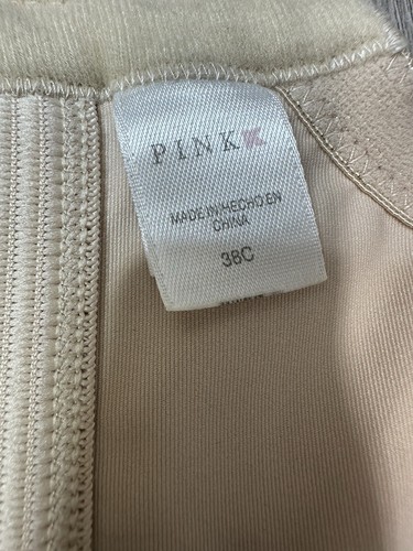 Women's Beige K Padded Underwire Shapewear Cami Tank Hook & Eye Closure Size 38C - Picture 6 of 6