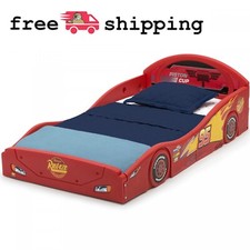 Toddler Bed Boys Disney Pixar Cars Lightning McQueen Plastic Race Car Kid Child