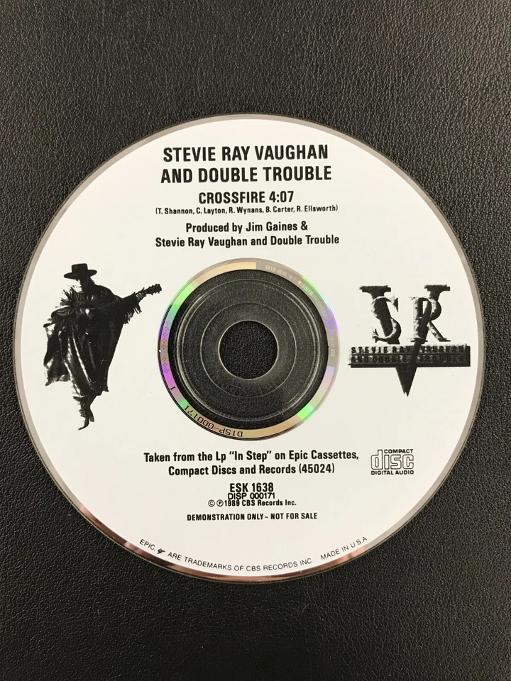 STEVIE RAY VAUGHAN CROSSFIRE (SUPER RARE LONG VERSION 4:07) 1989 PROMO DJ CD! - Image 2 of 3