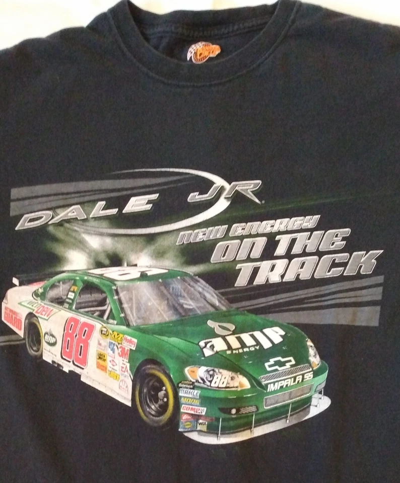 Camiseta para niños mediana NASCAR Earnhardt Jr 88 nueva energía impresa delantera y trasera Foto 3 de 4