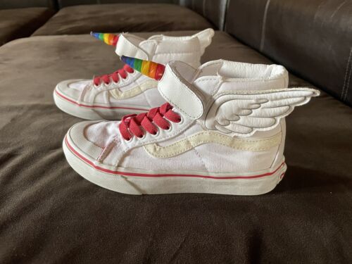Vans Flying Sk8-Hi High Top Sneakers Rainbow unicorn. Size 1 (Kids) - Afbeelding 1 van 8