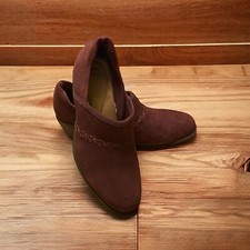 Earth Origins Women's Burgundy Suede Clog Shoes USA Size 8 EU 39