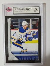 Dylan Cozens 2020-21 Young Guns Retro Tribute Rookie Hockey Card KSA Graded 9!!!