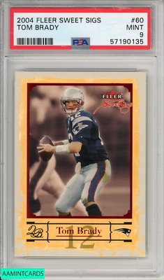 2004 FLEER SWEET SIGS TOM BRADY #60 NEW ENGLAND PATRIOTS PSA 9