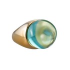 Baccarat Galea 18k Gold Vermeil Sterling Silver Crystal Ring 2805634