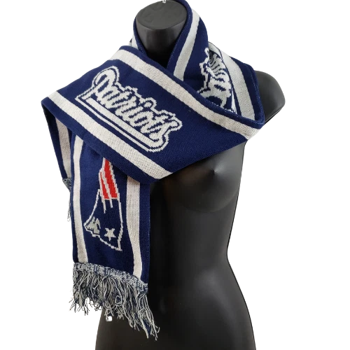 New England Patriots Unisex Scarf Thick Fringe 7x52" Forever collections Winter - Image 2 of 4