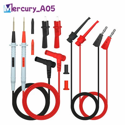 PEAKELECT Multimeter Messleitungssatz mit Krokodilklemme Stapelbarer Bananenstecker Haken